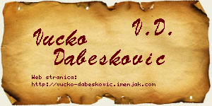 Vučko Dabesković vizit kartica